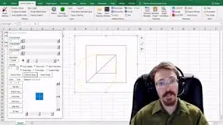 Excel Draw v4 Course 2 - How to draw Lines, Circles and Rectangles - Drawing CAD DXF inside Excel