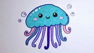 Denizanası nasıl çizilir? #howtodraw a jellyfish