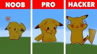 NOOB VS PRO VS HACKER 💠Pikachu💠 💥Minecraft Pixel Art💥