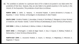 FCI 2022 ZONES