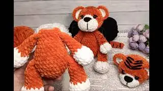 Tiger Cub Michelle tutorial. Part 2. Knitting the paws, body, and tail.