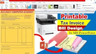 How to Make Bill Book in MS PowerPoint | Bill Invoice in MS PowerPoint| MS PowerPoint Tutorial
