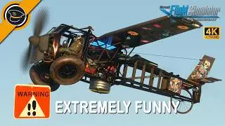Essai en VF du Scrapyard Monster : c'est Mad Max dans Flight Simulator! Add-on au top.