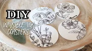 CRICUT INFUSIBLE INK COASTERS DIY 🌿// Easy Cricut Project for Beginners