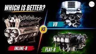 How 8-Cylinder Engine Works? Inline-8 vs V8 vs Flat-8 | Explained