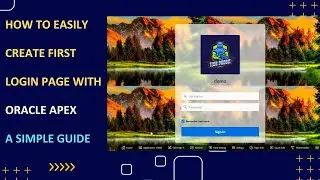 Oracle APEX Login Page Design Using Templates