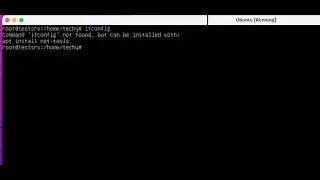 Command 'ifconfig' not found | apt install net-tools demo