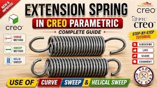 How To Design Extension Spring | Design Of Extension Spring | Spring 3D model | Creo Parametric