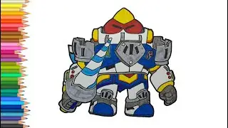 Как нарисовать Паладин Вольт-Меха из Бравл Старс | How to draw Paladin Volt-Mecha from Brawl Stars