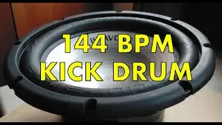 144 BPM Kick Drum Metronome, 144BPM Bass Drum Thump, 4 on the Floor Kick, 144 Beats Per Minute Bombo