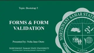 Bootstrap 5 - Forms & Form Validation