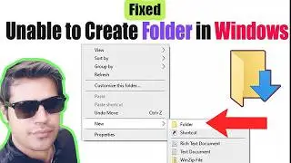 Fix Unable To Create New Folder in Windows 10/8/7  (New Folder Option Missing)