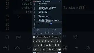 Text Animation "typewriter" using HTML and CSS 🔥 15 🔥@appcreater6905 #appcreater6905 #htmlcss