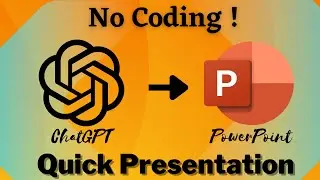 How to make a quick presentation using ChatGPT | ChatGPT Quick slides | ChatGPT to Powerpoint