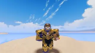 Infinity suit showcase in War machines Roblox