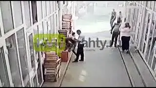 Начало пожара на центральном рынке