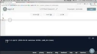 Ruby Programming - 1.1 - Online Terminal and Editor