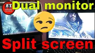 Split screen on laptop windows 7,8,10 | Dual monitor | Split screen HD
