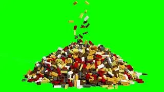 Footage green screen Bricks