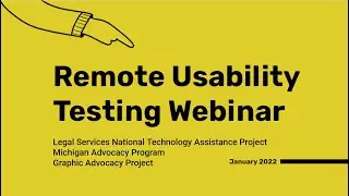 Usability Testing Training (1/25/2022)