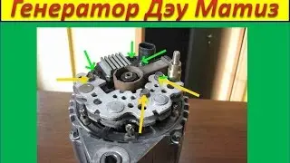 Daewoo Matiz. Generator repair. Removing the generator isn't easy. It's a huge inconvenience.