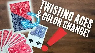 TWISTING ACES & COLOR CHANGE CARD TRICK! FOOL YOUR FRIENDS!  