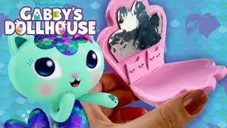 Crafting a Miniature MerCat's Bathroom! | GABBY'S DOLLHOUSE