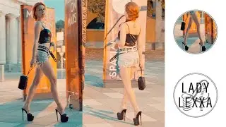 WALK IN HIGH HEELS BY TAJNA SHOES: LEATHER CROCO MULES.