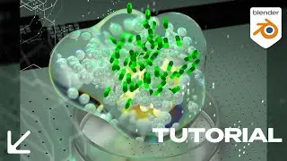 lab experiment. abstract render + hud [blender tutorial]
