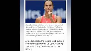 sabalenka dominates Zheng to reach us open semis#sportsnews #sabalenka #zheng
