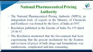 Lecture 24-National Pharmaceutical Pricing Authority BY PAYAL N. VAJA