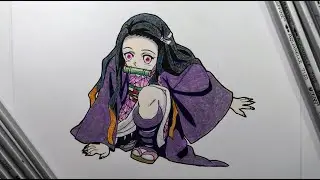 Как нарисовать Незуко Камадо. How to draw Nezuko. Demon Slayer (Kimetsu no Yaiba)