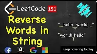 Reverse the words in a String using Lambda expression/Java Interview Question/ Stream API/ forEach()