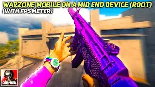 WARZONE MOBILE GAMEPLAY ON DIMENSITY 8050 | MID END DEVICE GAMEPLAY | FPS METER | ROOTED DEVICE