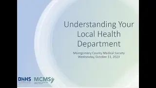 Webinar: Department of Health Montgomery County