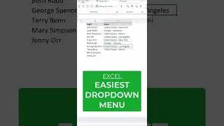 Excel - Easiest. Dropdown menu. Ever.