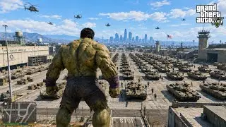 GTA 5 - Hulk Deadly Attack on a Massive Military Base | Epic Gameplay