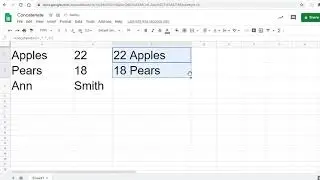 Concatenate function in Google Sheets
