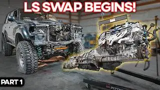 LS Swap Toyota Land Cruiser Build! Engine Removal (Part 1)