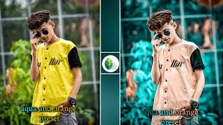 PRESET ON AQUA AND ORENGE | How To photo Editing Bangla