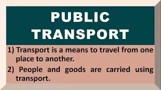 10 Lines on Public Transport | Few Lines on Public Transport | in English