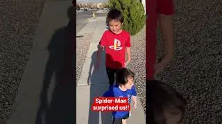 Spider-Man came and surprised us!! #shorts #spiderman
