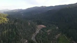 Flying towards Ruth Lake Mad River Ca