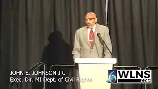Exec. Dir. MI Dept. of Civil Rights John E. Johnson Jr. speaks at the Response to Hate conference at