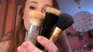 ASMR Upclose Tingly Face Touching & Brushing