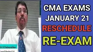 CMA EXAMS JANUARY 2021 RESCHEDULE DATE | VERY IMPORTANT ANNOUNCEMENT FOR ALL CMA STUDENTS