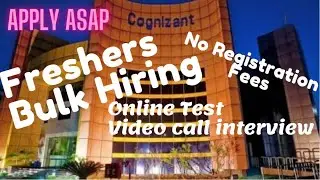 Apply on/bef Apr 21 | bulk hiring for Trainee Engineers | Cognizant is hiring  | No registration fee