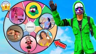 RULETA DE CHICAS TIKTOKERS #1😱 JUEGO CON LA QUE SALGA Free Fire