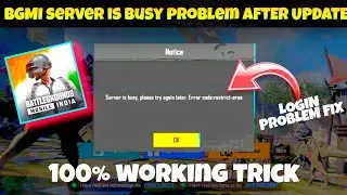 server is busy please try again later error code restrict area bgmi | server is busy bgmi problem