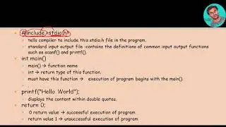2-2|C programming|Theory of a Sample C Program|Hello World|Writing your first C program|Beginners